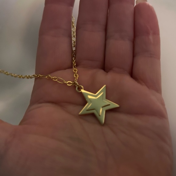 Coach Gold Reversible Layered Star Pendant 18k/.925 Necklace - Picture 5 of 16